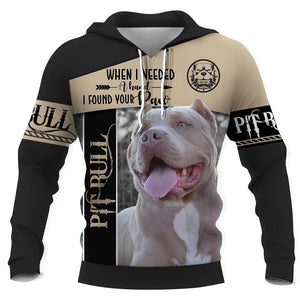 when i needed a hand i found your paw Pitbull Shirt 3D Full Printing for Dog Mom Dad lovers