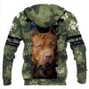 TERRIER AMERICAN PITBULL in blue camouflage Shirt 3D Full Printing for Dog Mom Dad lovers
