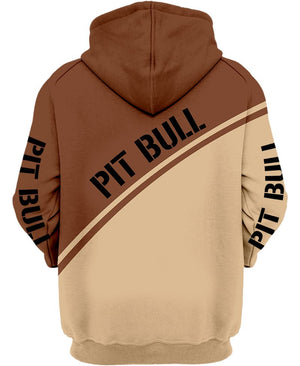 Brown Pitbull Painting Shirt 3D Full Printing for Dog Mom Dad lovers