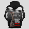 I am not a monster Shirt 3D Full Printing for Dog Mom Dad lovers