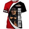 Rottweiler National wear Red Day Shirt 3D Full Printing for Dog Mom Dad lovers