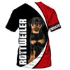 Rottweiler National wear Red Day Shirt 3D Full Printing for Dog Mom Dad lovers