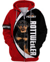 Rottweiler National wear Red Day Shirt 3D Full Printing for Dog Mom Dad lovers