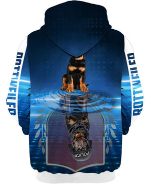 Rottweiler Shadow – Force Protection Shirt 3D Full Printing for Dog Mom Dad lovers