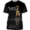 I love my German Shepherd Shirt 3D Full Printing for Dog Mom Dad lovers