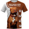when i needed a hand i found paw pitbull Shirt 3D Full Printing for Dog Mom Dad lovers