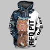 RED PIT Shirt 3D Full Printing for Dog Mom Dad lovers