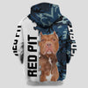 RED PIT Shirt 3D Full Printing for Dog Mom Dad lovers