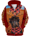 Rottweiler CowBoy Shirt 3D Full Printing for Dog Mom Dad lovers