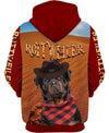 Rottweiler CowBoy Shirt 3D Full Printing for Dog Mom Dad lovers