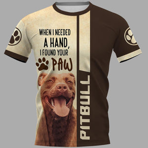 I cannot live without a pitbull Shirt 3D Full Printing for Dog Mom Dad lovers