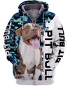 Pitbull Funny Shirt 3D Full Printing for Dog Mom Dad lovers