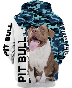 Pitbull Funny Shirt 3D Full Printing for Dog Mom Dad lovers
