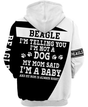 Beagle Hello Beautiful Shirt 3D Full Printing for Dog Mom Dad lovers