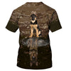 Shadow German Shepherd Shirt 3D Full Printing for Dog Mom Dad lovers