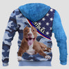 PITBULL-BLUE CAMO Shirt 3D Full Printing for Dog Mom Dad lovers