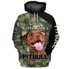 Life is better with a pitbull Shirt 3D Full Printing for Dog Mom Dad lovers