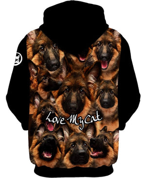 German Shepherd Just for fun Shirt 3D Full Printing for Dog Mom Dad lovers