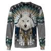 White Wolf Patriarch Shirt 3D Full Printing for Dog Mom Dad lovers
