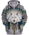 White Wolf Patriarch Shirt 3D Full Printing for Dog Mom Dad lovers
