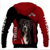 Life is better with a pitbull Shirt 3D in Red Full Printing for Dog Mom Dad lovers