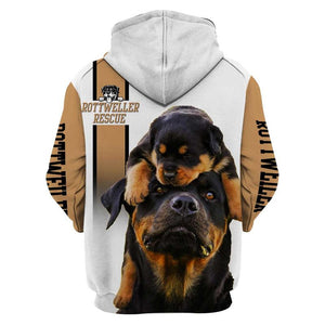 Father And Son Rottweiler Shirt 3D Full Printing for Dog Mom Dad lovers
