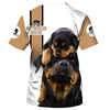 Father And Son Rottweiler Shirt 3D Full Printing for Dog Mom Dad lovers