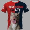 PITBULL BEST FRIEND FOR LIFE Shirt 3D in Black Full Printing for Dog Mom Dad lovers