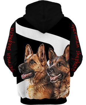 German Shepherd Best Friend Shirt 3D Full Printing for Dog Mom Dad lovers