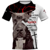 PITBULL TALK TO GOD 3D in Black Full Printing for Dog Mom Dad lovers