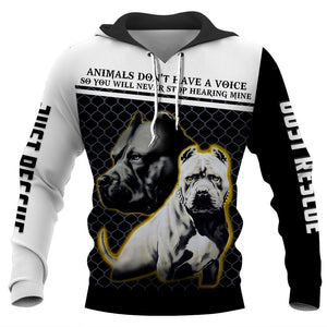 Animals don’t have a voice so you’ll never stop hearing mine 3D in Black Full Printing for Dog Mom Dad lovers