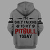 TALKING TO MY PITBULL EDITION 3D in Black Full Printing for Dog Mom Dad lovers