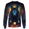 Wolf And Cycle Of The Moon Shirt 3D Full Printing for Dog Mom Dad lovers
