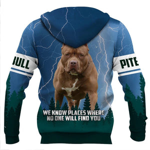 Never mess with a Pitbull owner Shirt 3D Full Printing for Dog Mom Dad lovers