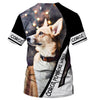 Love Pembroke Welsh Corgi Shirt 3D Full Printing for Dog Mom Dad lovers