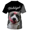 Pitbull Hello Beautiful Halleluyah Shirt 3D Full Printing for Dog Mom Dad lovers
