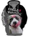 Pitbull Hello Beautiful Halleluyah Shirt 3D Full Printing for Dog Mom Dad lovers