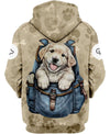 Golden Retriever In Backpacks Shirt 3D Full Printing for Dog Mom Dad lovers