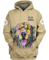 Golden Retriever Artis Shirt 3D Full Printing for Dog Mom Dad lovers