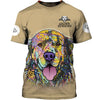 Golden Retriever Artis Shirt 3D Full Printing for Dog Mom Dad lovers