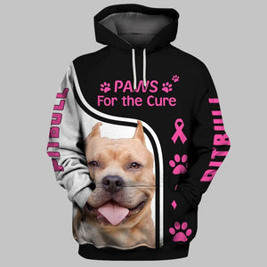 Paws for the cure Shirt 3D Full Printing for Dog Mom Dad lovers