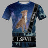 I Love Pitbull Dog Shirt 3D Full Printing for Dog Mom Dad lovers