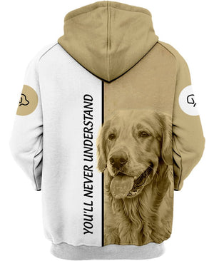 Golden Retriever 2.0 Shirt 3D Full Printing for Dog Mom Dad lovers