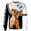 Golden retriever Turn Up The Music Shirt 3D Full Printing for Dog Mom Dad lovers