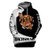 Dachshund Lovely With Glasses Shirt 3D Full Printing for Dog Mom Dad lovers