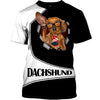 Dachshund Lovely With Glasses Shirt 3D Full Printing for Dog Mom Dad lovers