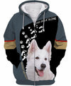 White German Shepherd Joyful Shirt 3D Full Printing for Dog Mom Dad lovers