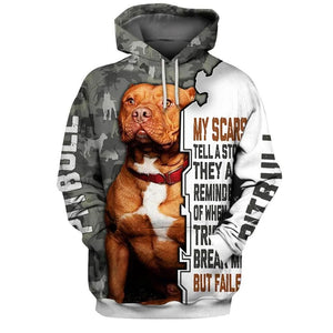 My scars tell a story they are reminders of when left tried to break me failed but Shirt 3D Full Printing for Dog Mom Dad lovers
