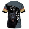 Black German Shepherd Joyful Shirt 3D Full Printing for Dog Mom Dad lovers