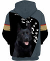 Black German Shepherd Joyful Shirt 3D Full Printing for Dog Mom Dad lovers